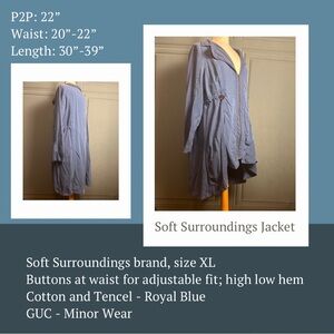 Soft Surroundings Blue Jacket